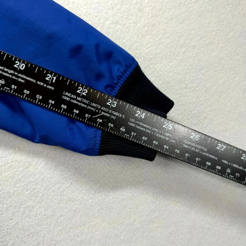 L.L.‎ Bean Warm-Up Insulated Jacket Kids S8 Blue Black Outerwear Hooded Full Zip